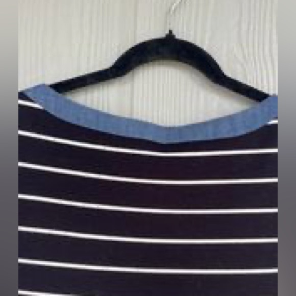 6.TOMMY HILFIGER WOMEN’S 3/4 Sleeve  Shirt Dress, Black and White striped Size:M - Picture 10 of 10